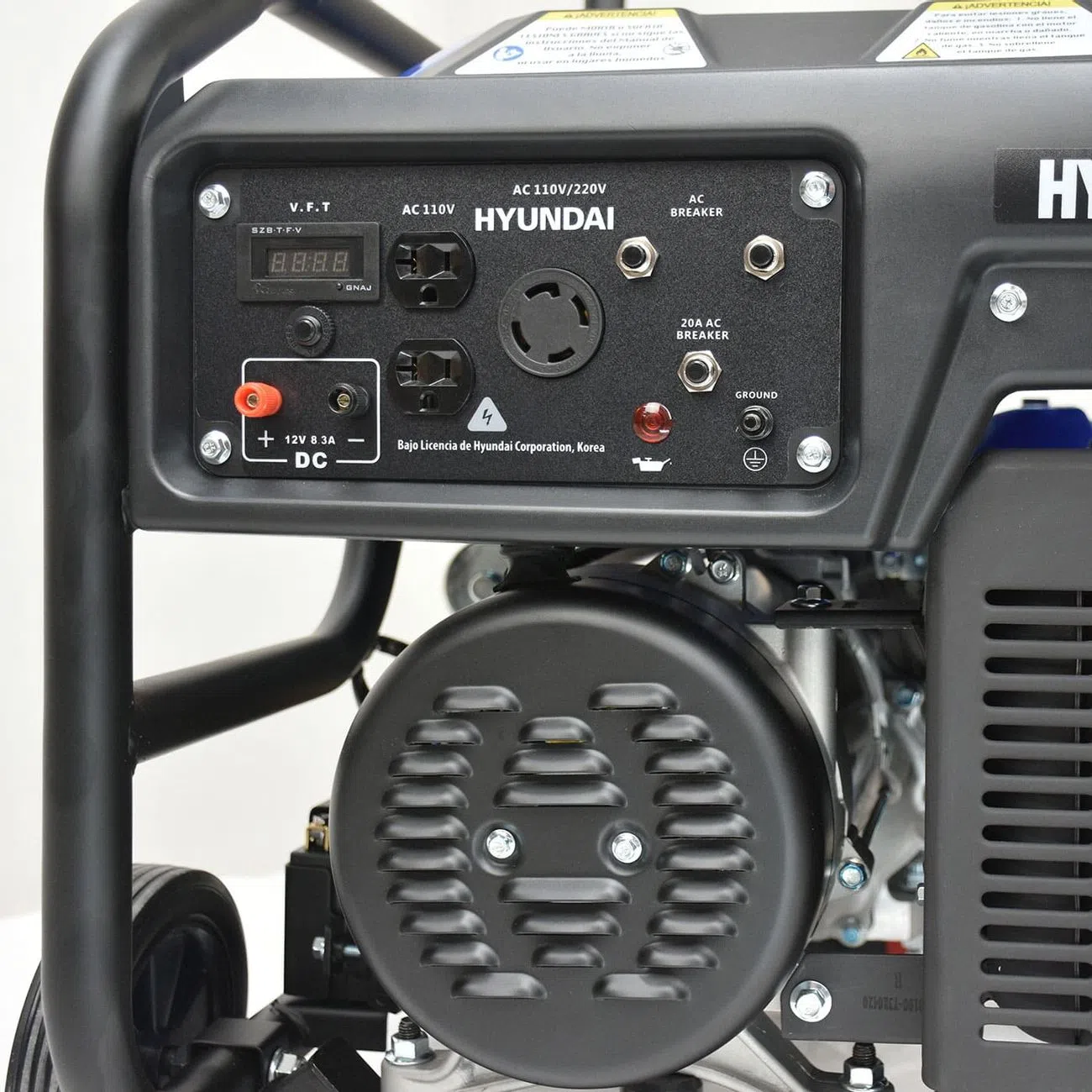 GENERADOR INVERTER HYUNDAI 8.7KW C/MOTOR 15 HP 110V/220V